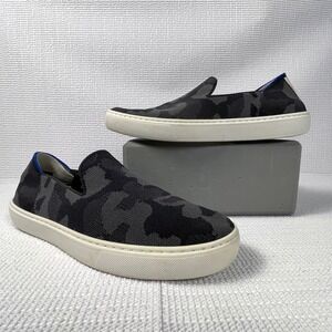 Rothy's The‎ Original Slip-On Sneaker Women's 8.5 Gray Black Camo Comfortable